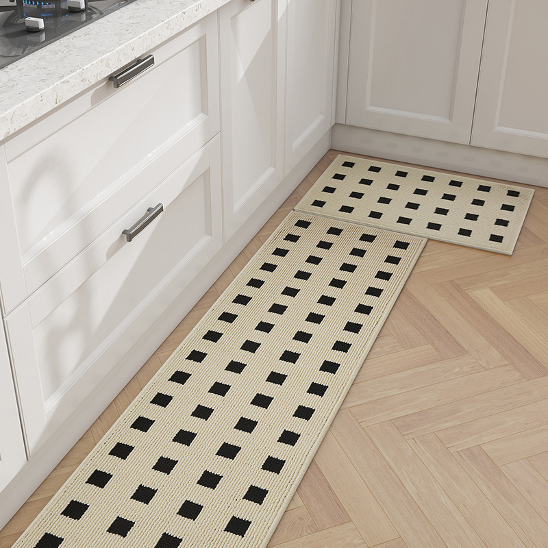 Kitchen Floor Mat Waterproof Oil-Proof Carpet Washable Erasable Strip Non-Slip Stain-Resistant Wear-Resistant Mat Entrance Mat