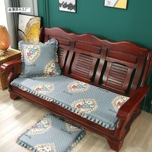 红木沙发坐垫全套加厚防滑可拆洗实木沙发垫冬季组合带靠背座椅垫