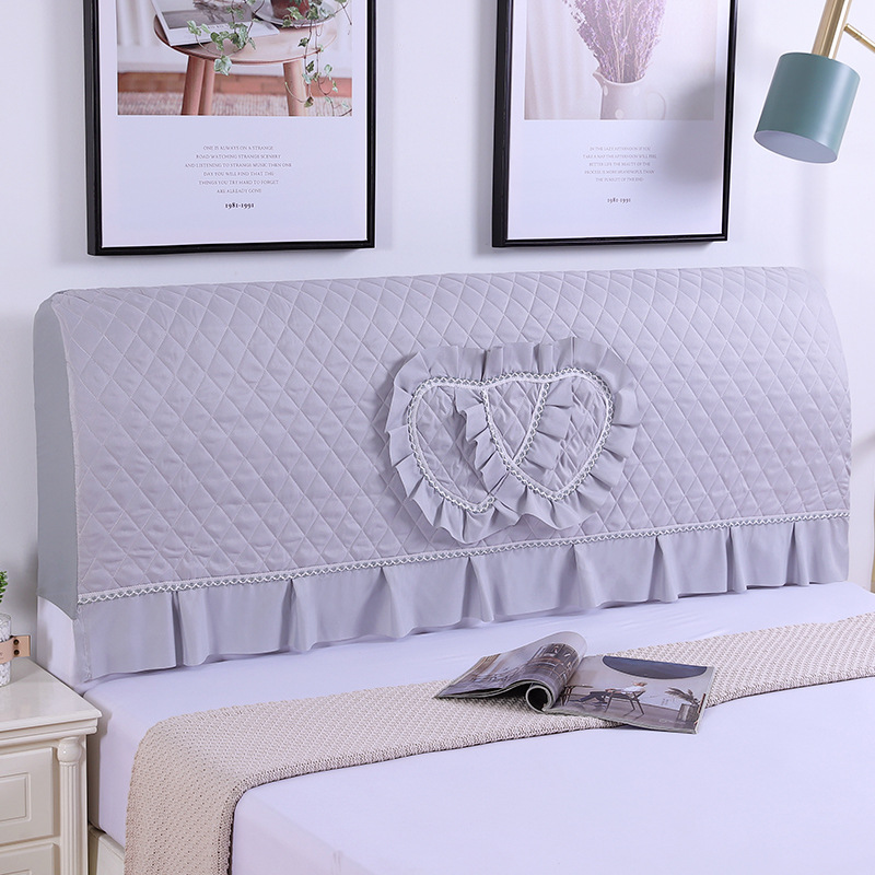 床头罩套加厚夹棉全包布艺床头靠背防尘罩弹力软包床头靠垫保护罩
