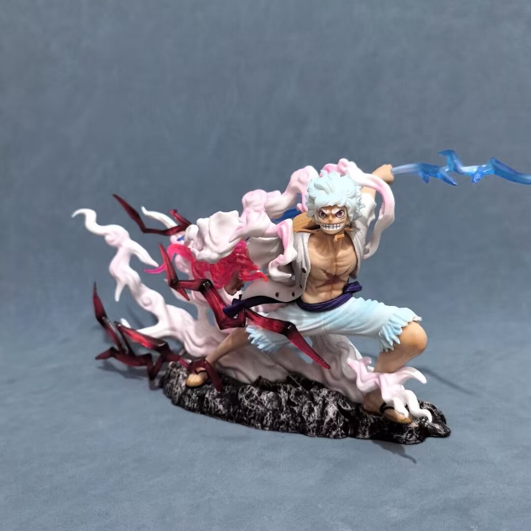 海贼gk太阳神 果实觉醒 漂移 闪电 尼卡路飞 公仔盒装手办模型