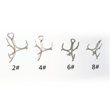 加强黑色  银色  三本血槽钩垂钓有倒刺锚钩路亚钓钩溪流三锚钩海