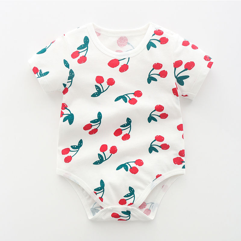 Baby Short Sleeve Onesie Summer Thin Romper Triangle Rompers Newborn Jumpsuit Pajamas Baby Summer Clothing