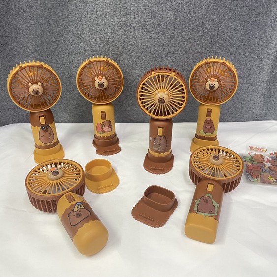 capabala small handheld fan mini portable usb charging with base cute student dormitory small fan