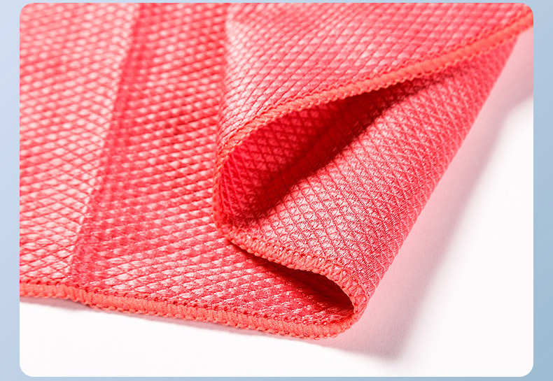 厂家产袋装3p大鱼鳞布 一抹红家用抹布吸水不易掉毛清洁洗碗布