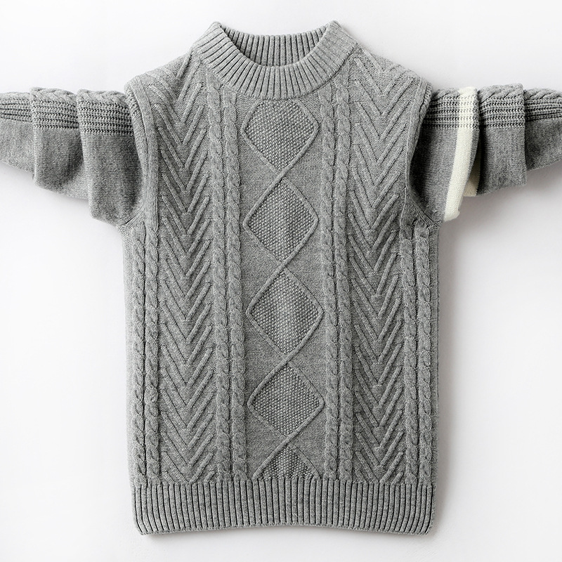 儿童羊毛衫男童毛衣2021年新款中大童学生秋冬款小男孩针织衫线衣