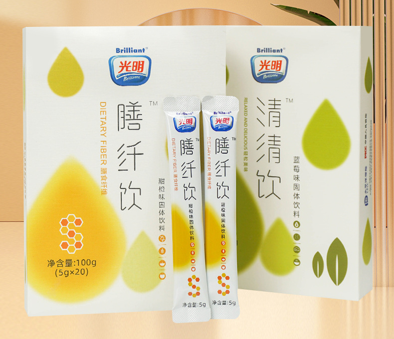 光明膳纤饮清清饮天然固体饮料亚麻籽膳食粉代餐粉排油官方正品