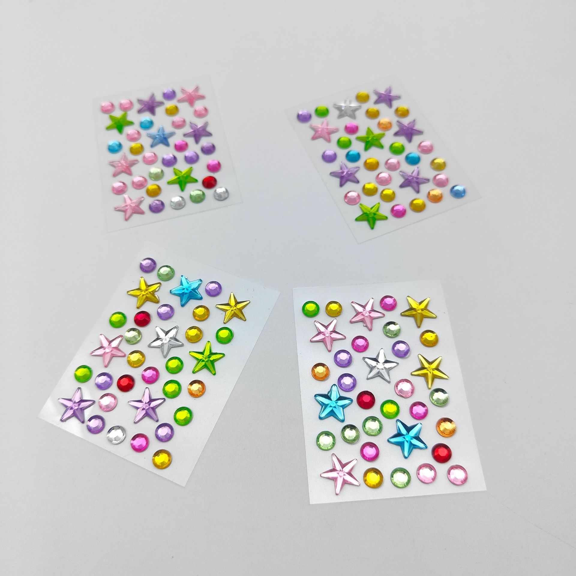 Cross-Border Wholesale Colorful Diamond Sticker Accessories Starry Mobile Shell Diamond Diamond Sticker Paper Children DIY Diamond Sticker Love Diamond Sticker