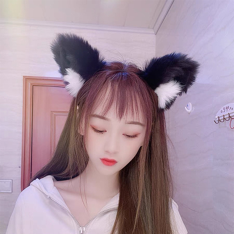 毛毛猫耳朵发箍猫系女友网红软妹超萌cos发饰新款狐狸兽耳发卡