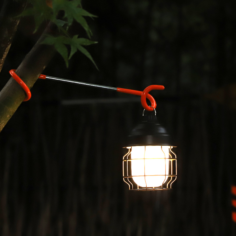 Outdoor Multi-Functional Tent Lamp Hook Bold Camping Lamp Two-Way Pigtail S-Type Double-Headed Clothes Hanging Portable