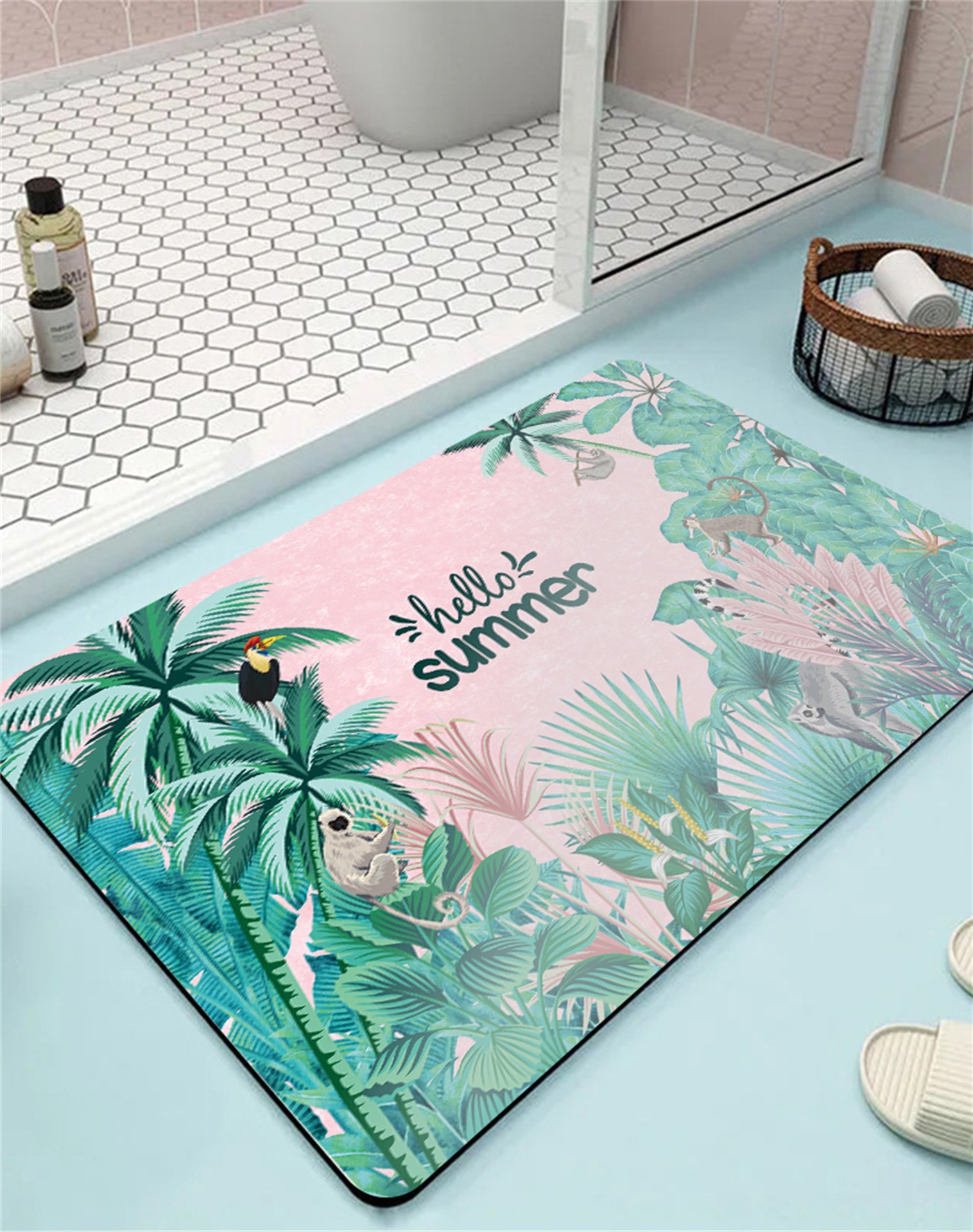 浴室硅藻泥软地垫卫生间吸水速干脚垫子厕所门口家用卫浴防滑地毯