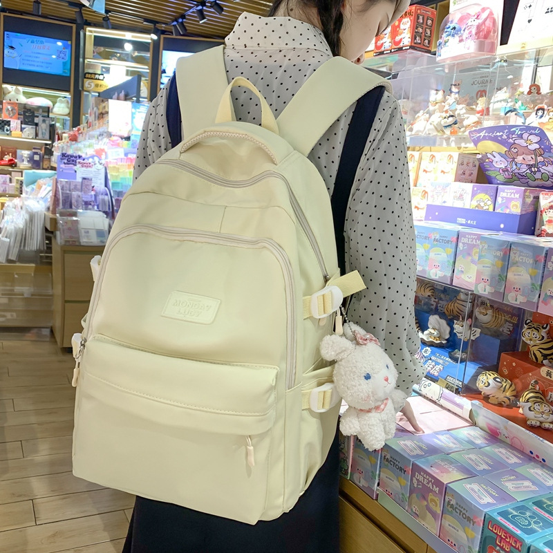 2023 New Xiaoqing New High-Looking Schoolbag Female Junior High School Student Campus Backpack High School and College Student Backpack for Girls
