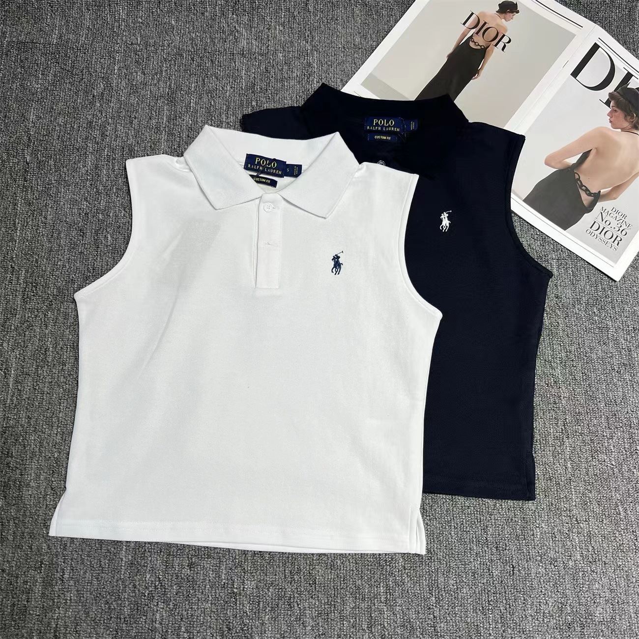 rl拉夫劳伦小标战马无袖胸前经典logo刺绣polo翻领背心一件代发