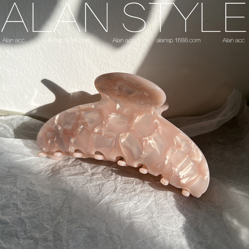 Alan French Acetate France Gold Elevation Texture French Elegant Large Hair Jaw Clip Updo Shark Clip Female