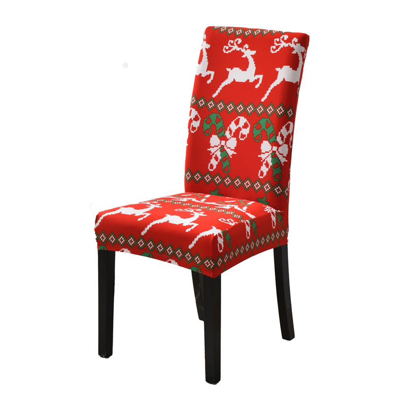 Christmas Universal Chair Cover Cross-Border All-Inclusive Seat Cover One-Piece Meal Seat Cover Hotel Elastic Chair Cover Office Computer