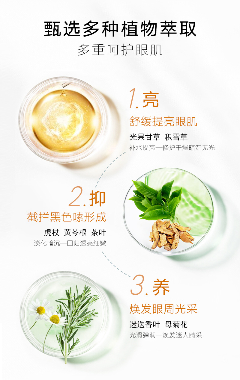 咖啡因眼部原液套盒淡化黑眼圈眼纹眼袋安瓶眼部护理玻色因精华液