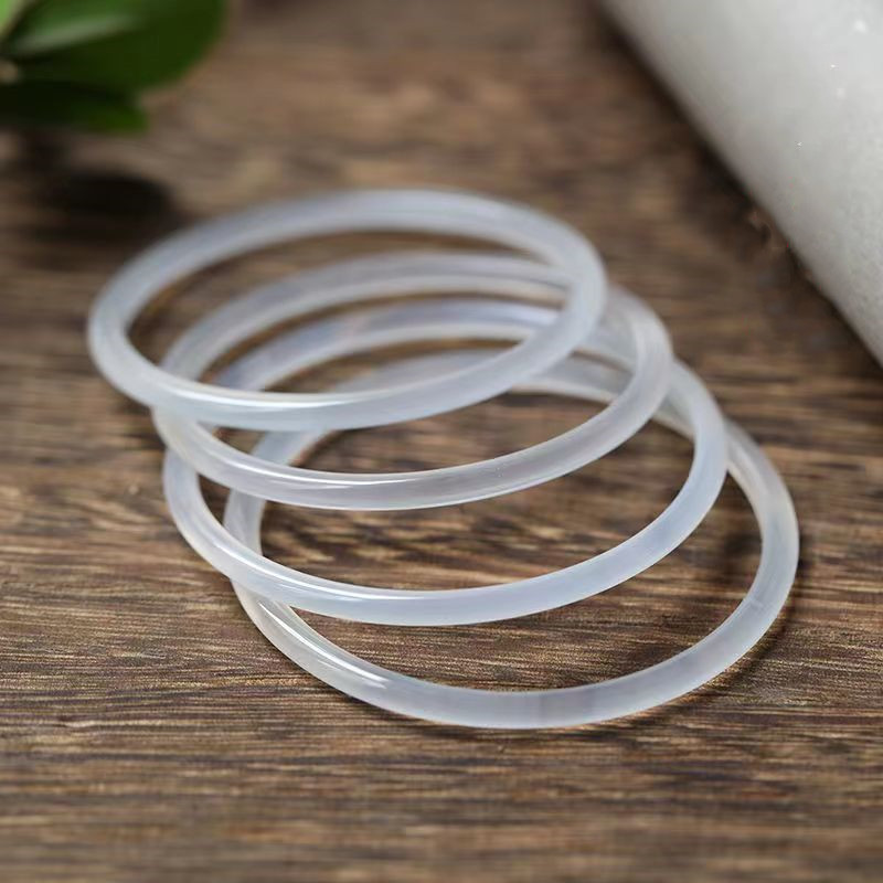 Natural Chalcedony Jingle Bracelet Wholesale Bracelet 4mm Fine Simple Girl Beauty Bracelet Jingle Bracelet Jade Thread Bracelet