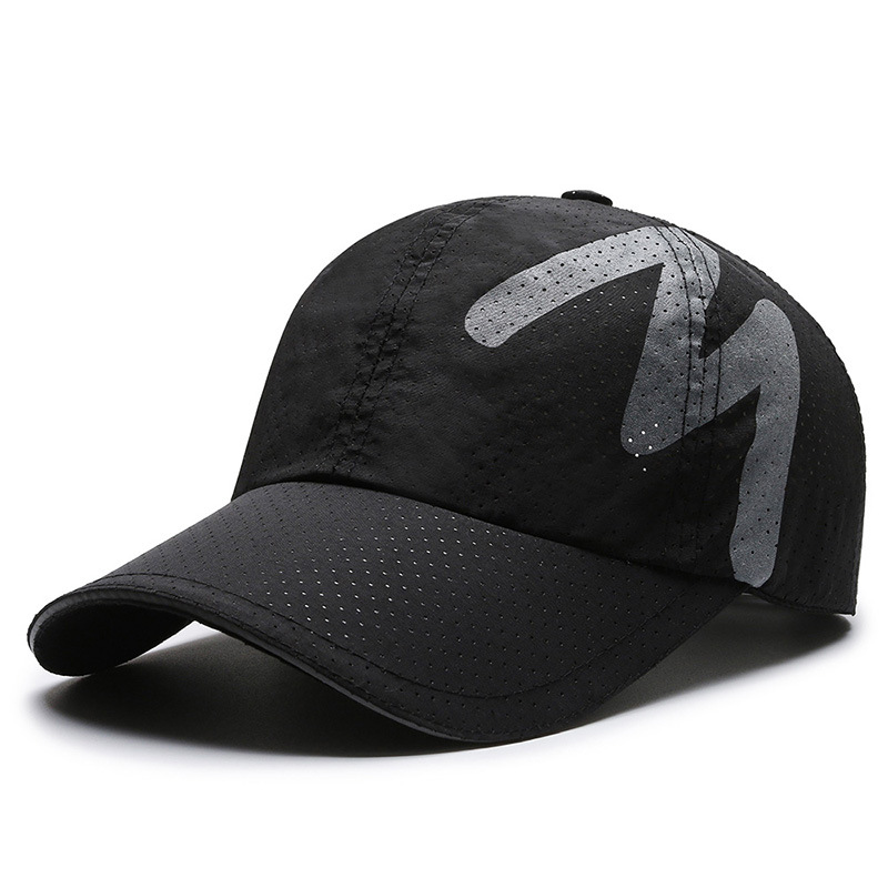 Summer Men's Quick-Drying Baseball Cap Perforated Ventilation Cap Women's Alphabet Peaked Cap Sports Sun-Proof Hat