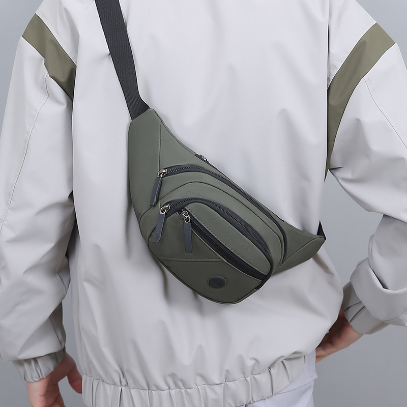 Men's Portable Multi-Purpose Waist Bag 2024 New Fashion Chest Bag Outdoor Cycling Crossbody Bag Student All-Match Shoulder Bag