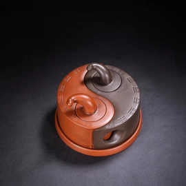 34成交0笔嘉兴市绿摆件壶茶馆阴阳宜兴家用太极壶八卦阴阳紫砂壶个性