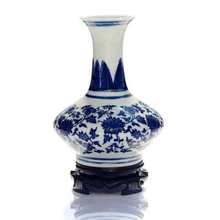 景德镇陶瓷器 迷你青花瓷小花瓶摆件家居客厅博古架摆件中式仿古