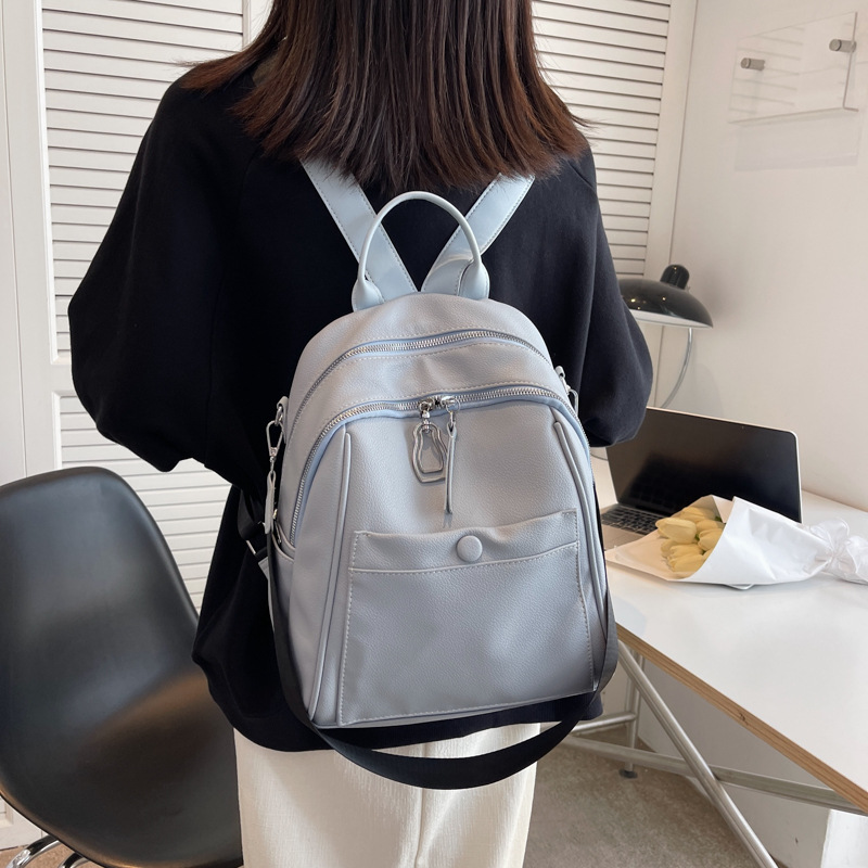 Factory Direct Supply Backpack Female College Student Korean Style Fashionable All-Match Bag Multi-Functional Outing Travel Bag New