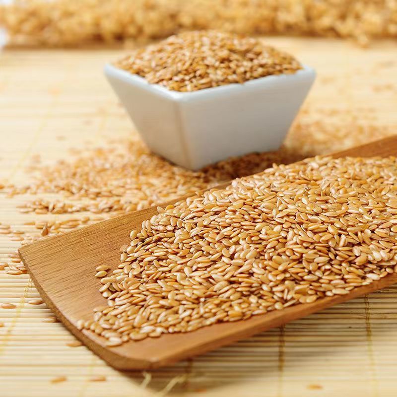 亚麻籽康新农场内蒙古特产黄金熟480g仁即食胡麻籽去皮独立站跨境