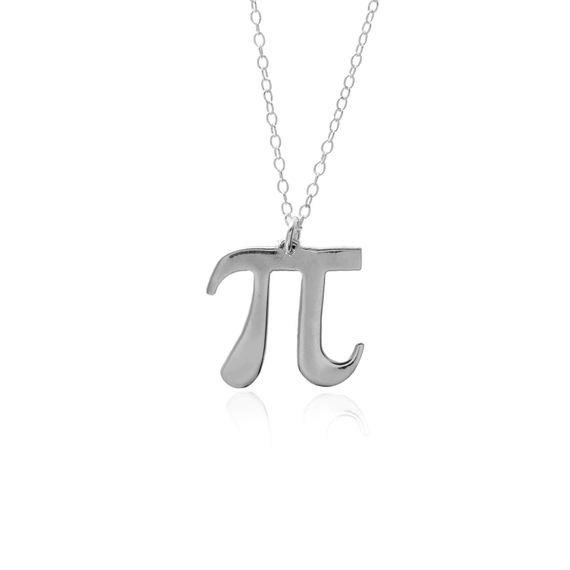 数学圆周率pai 3.14 π 科学知识学问标志吊坠项链 π necklace