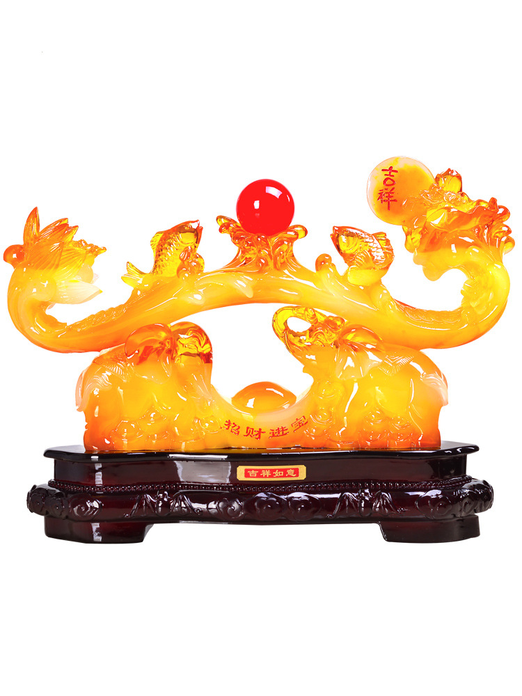 玉如意摆件招财创意家居客厅电视酒柜玄关办公室桌装饰品开业礼物