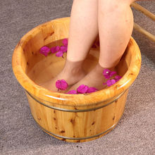 泡脚桶木桶香柏木足浴桶洗脚木盆小实木木质足疗家用加厚足浴盆