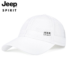 JEEP SPIRIT男士棒球帽夏季网眼鸭舌帽可调节帽男款户外休闲帽