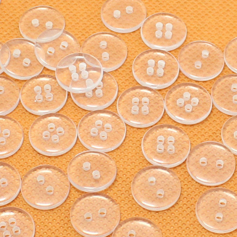 透明纽扣西装大衣隐形里扣内衣小垫扣衬衫扣子圆形二眼面包树脂扣