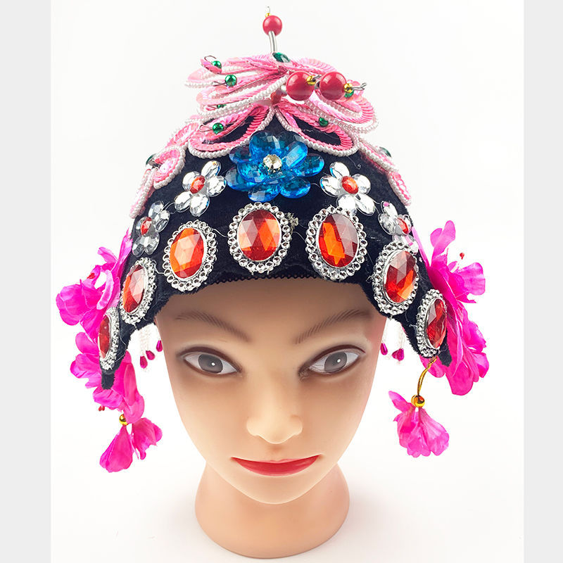 戏剧戏曲青衣花旦头饰小姐包头媒婆头套头饰花旦成人包头儿童包头