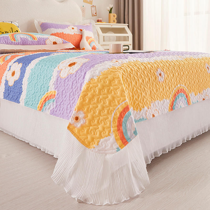 Three-Piece Bed Cover Princess Style Chiffon Lace Quilted Bed Sheet Bedspread Four Seasons Universal Live Hot