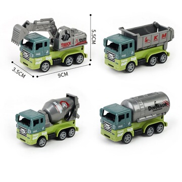 回力合金车恐龙金属车头工程车小汽车男孩礼物娃娃机儿童玩具批发