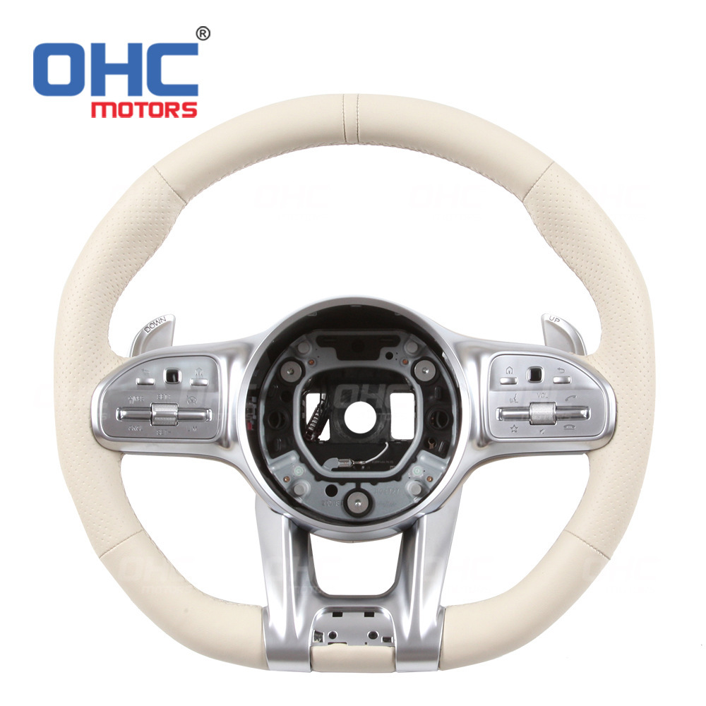 适用于奔驰amg方向盘老款改新款glc gle gls aegc级真皮汽车改装