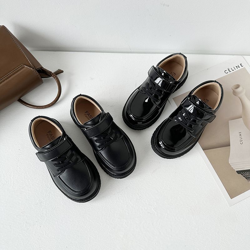 男童小皮鞋黑色软底英伦风小学生演出鞋男孩儿童表演大童西装单鞋