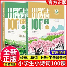 2023新版小学生小诗词100课上下册全2册小学生诗词训练小学全年级