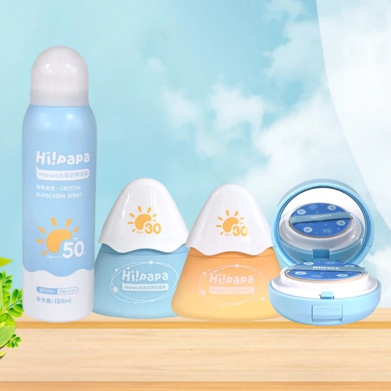 海龟爸爸小雪山儿童防晒霜婴幼儿防晒喷雾滋润婴儿纯物理防晒气垫