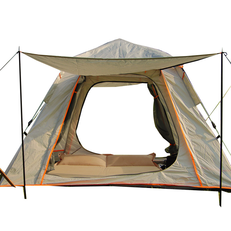 Thickened Automatic Quickly Open Double-Layer Four-Side Tent Outdoor Mosquito-Proof Sunscreen Camping Camping Tent in Stock Wholesale