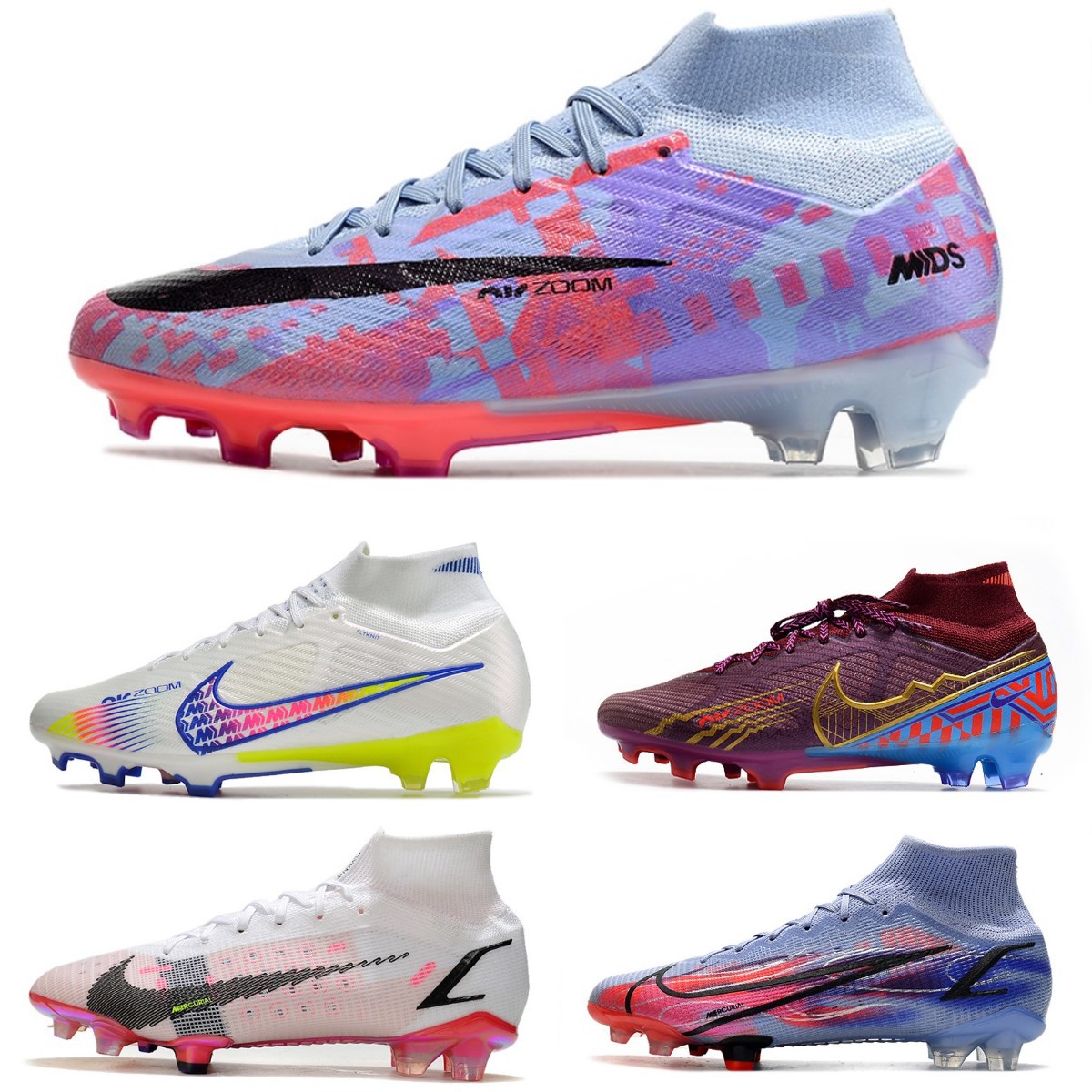 刺客14/15fg长钉男女儿童飞盘ag短钉高帮足球鞋气垫c罗cr7姆巴佩