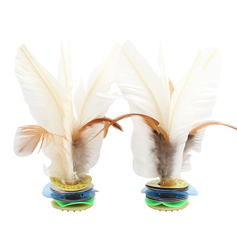 鹅毛毽子批发耐踢儿童小学生比赛专用体育用品健身运动花毽鸡毛毽