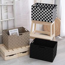 简约丙纶丝编织收纳筐套装家用杂物玩具内衣收纳整理盒套装批发