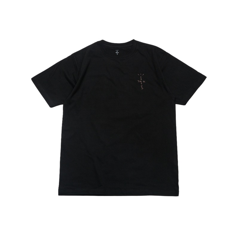 travis scott cactus jack white 胸前字母logo印花简约纯色短袖