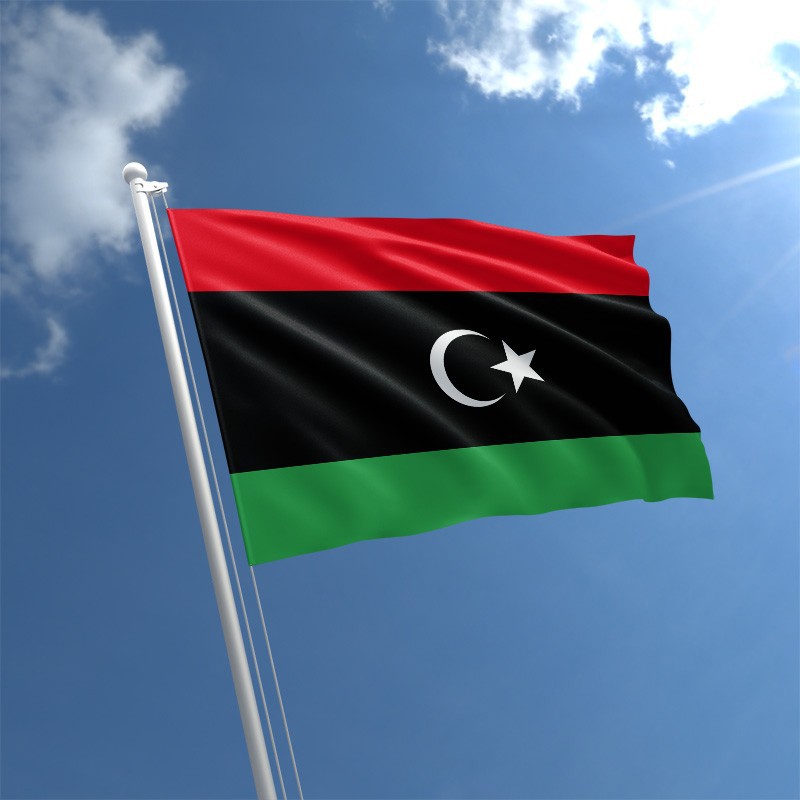 亚马逊直销flag of libya利比亚国旗多尺寸现货选举旗定制大旗帜
