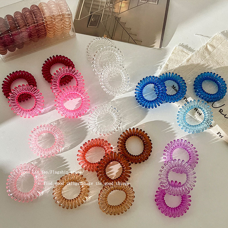 High Elasticity Not Tight Hair Phone Line Hair Ring Internet Celebrity 2023 New High Ponytail Hair String Rubber Band Female Hairtie