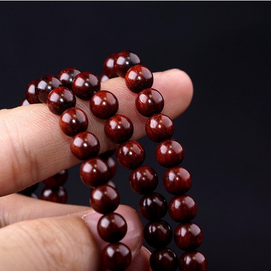 印度小叶紫檀手串8mm 108颗佛珠手链高密老料紫檀木料男女-阿里巴巴