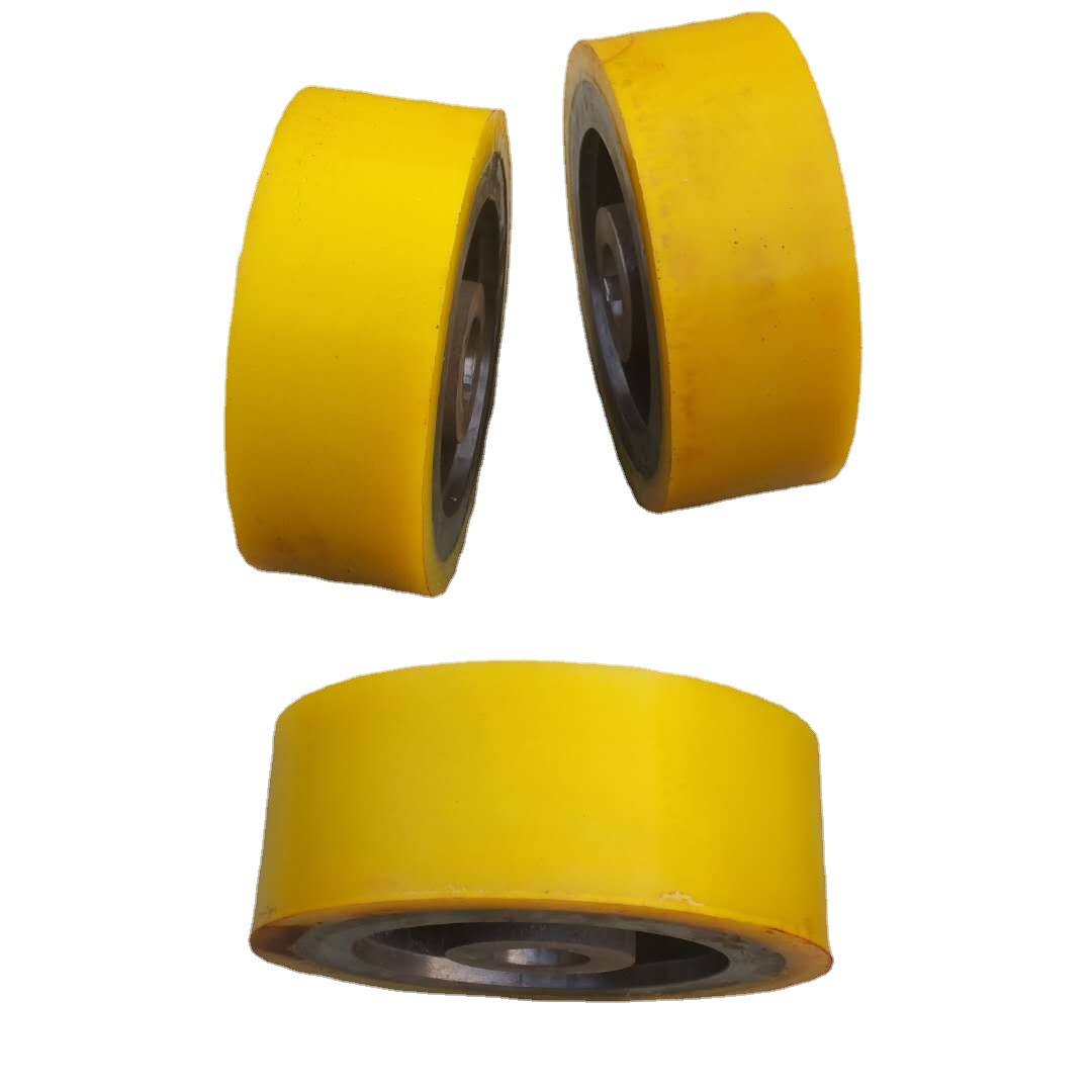 聚氨酯包胶轮橡胶行走轮刮泥机行走轮包胶重型脚轮定做橡胶轮