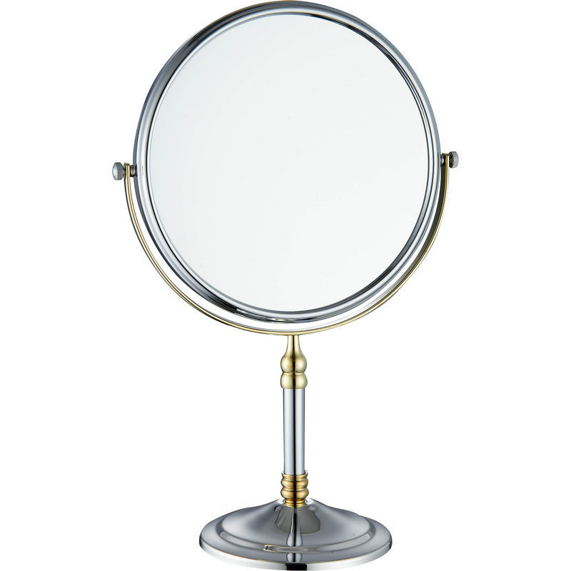 Internet Celebrity Makeup Hairdressing Mirror Large Mirror Wall Hanging Alumimum Hairdressing Mirror Desktop Two Sides round Mirror Personalized Silver Mirror