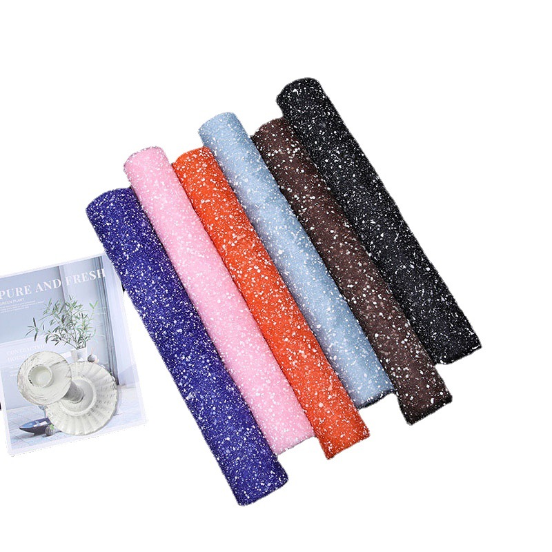 Snow Dot Yarn Flower Packaging Yarn Handmade DIY Bouquet Packaging Flower Voile Rose Snow Dot Mesh for Florists