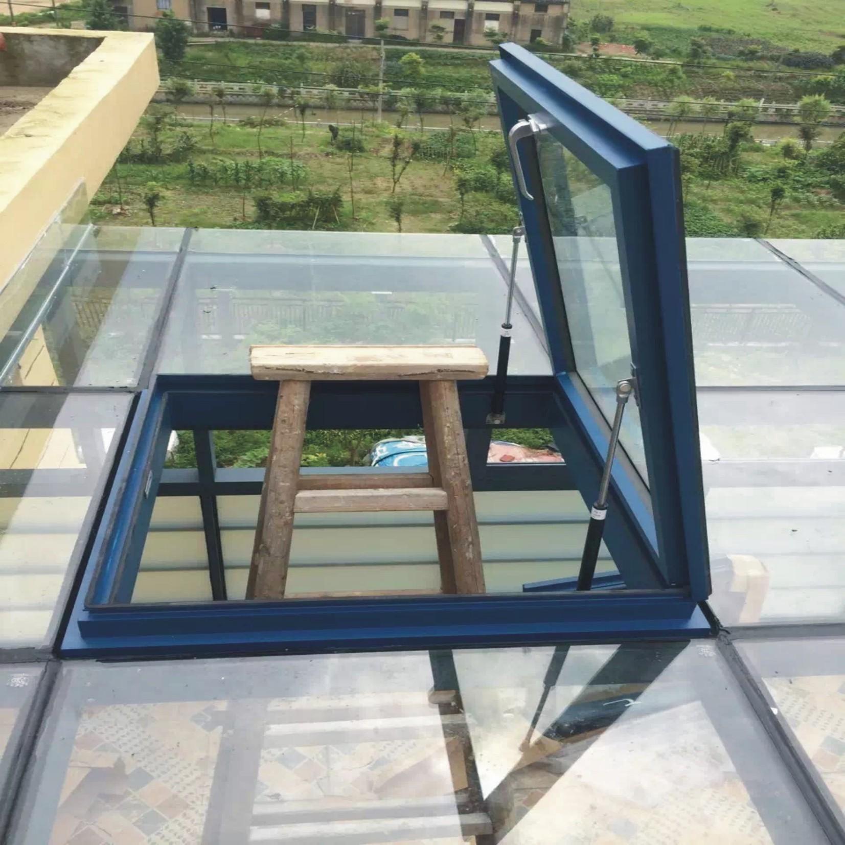 铝合金斜屋房顶天窗斜屋面阁楼窗阳光房电动窗地下室采光井老虎窗